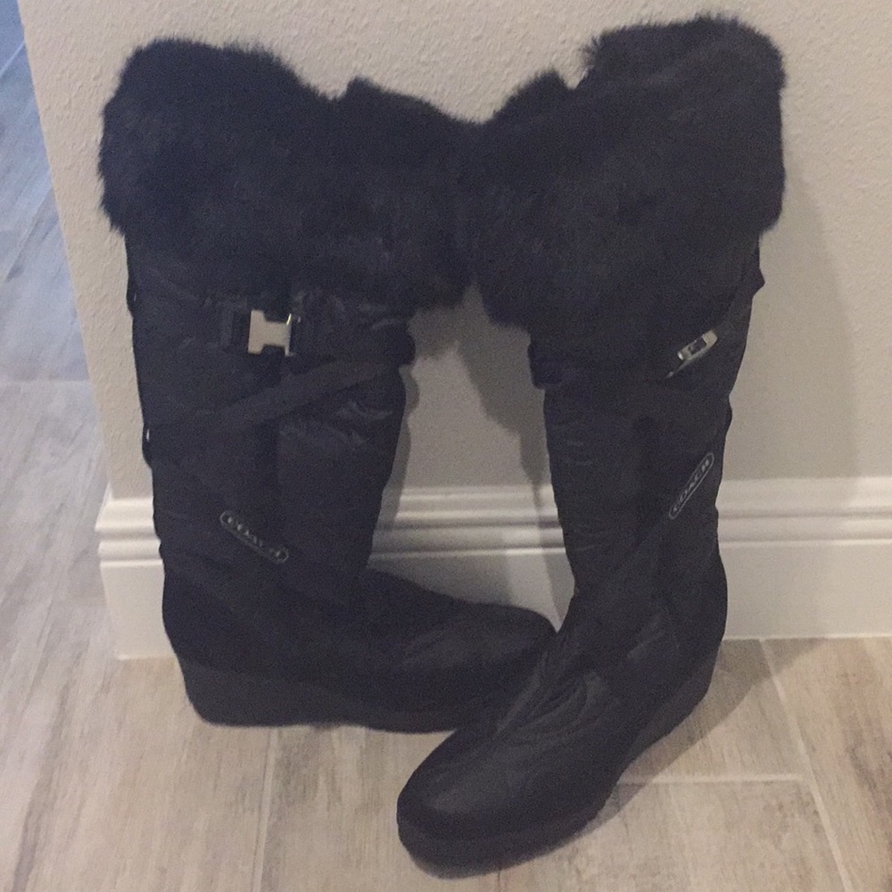 Coach mink boots